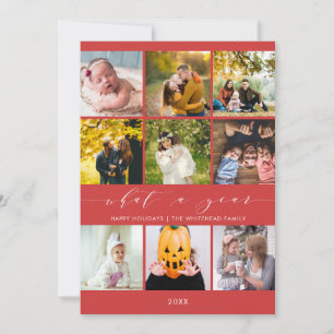Cartes Pour Fêtes Annuelles Quelle année   Photos de vacances de Noël Red Revi