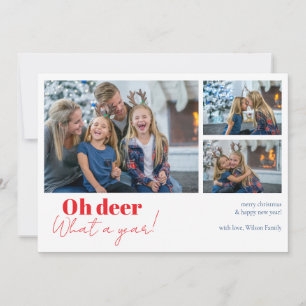 Cartes Pour Fêtes Annuelles Quelle année Rouge 3 photos Noël