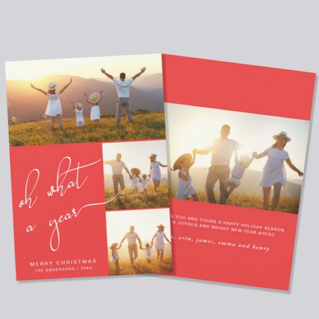 Cartes Pour Fêtes Annuelles Quelle année Rouge Joyeux Noël (Créateur téléchargé)