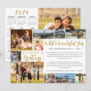 Cartes Pour Fêtes Annuelles Quelle merveilleuse année 11 Photo 2024 Calendrier