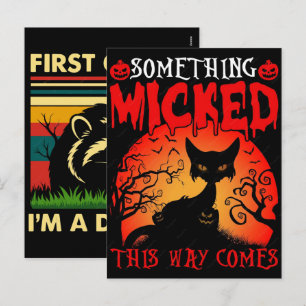 Cartes Pour Fêtes Annuelles Quelque chose de méchant arrive Funny Halloween Sh
