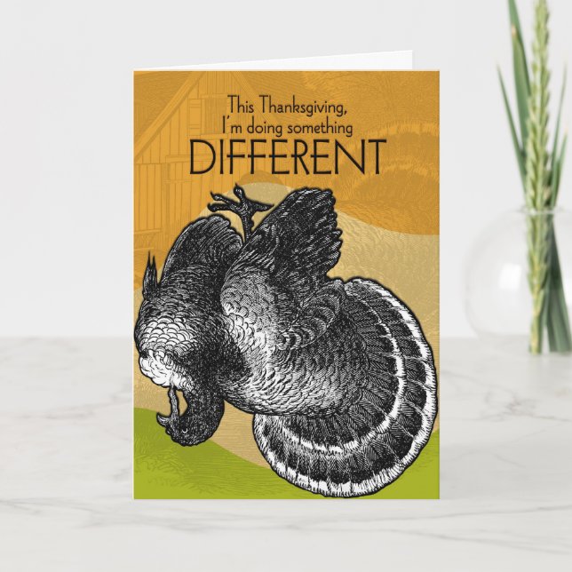 Cartes Pour Fêtes Annuelles Quelque chose différente pour le thanksgiving (Devant)