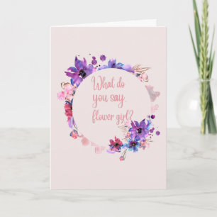 Cartes Pour Fêtes Annuelles Qu'est-ce que tu dis, fleur fille ?