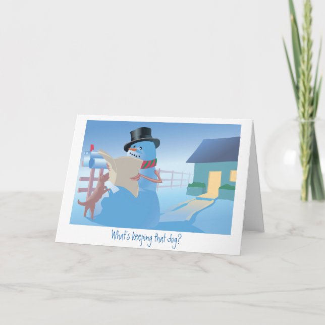 Cartes Pour Fêtes Annuelles Qu'est-ce qui garde ce chien ? (Devant)