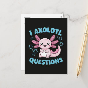 Cartes Pour Fêtes Annuelles Questions sur l'Axolotl