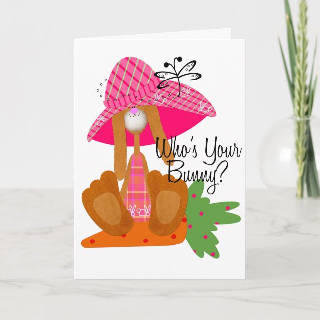 Cartes Pour Fêtes Annuelles Qui est ton lapin ? (Devant)