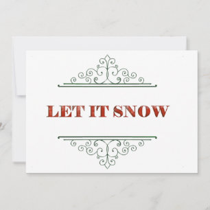 Cartes Pour Fêtes Annuelles Qu'il neige