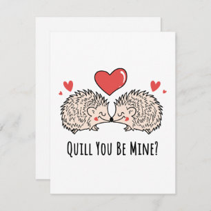 Cartes Pour Fêtes Annuelles Quitter Vous Être À Moi : Hérisson Aimer Couple Ki