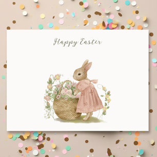 Cartes Pour Fêtes Annuelles Rabbit de Pâques Chic Shabby