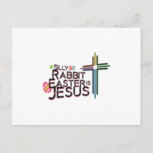 Cartes Pour Fêtes Annuelles Rabbit Pâques Est Jésus Drôle Cadeau Chrétien