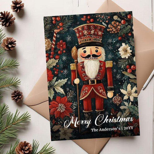 Cartes Pour Fêtes Annuelles Radiant nostalgic Christmas nutcracker printable (Radiant nostalgic Christmas nutcracker printable Holiday Card)