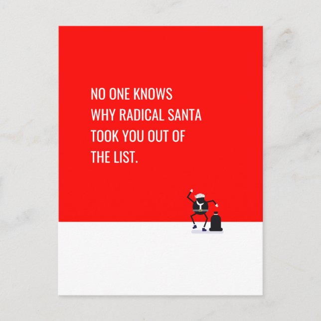 Cartes Pour Fêtes Annuelles Radical Santa Claus removList Funny memes EDITABLE (Devant)