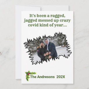 Cartes Pour Fêtes Annuelles Rag Rag Noël Sarcastique Photo Amusante Covid