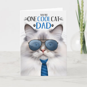 Cartes Pour Fêtes Annuelles Ragdoll Lilac Point Chat Fête des pères Un Cool Ch