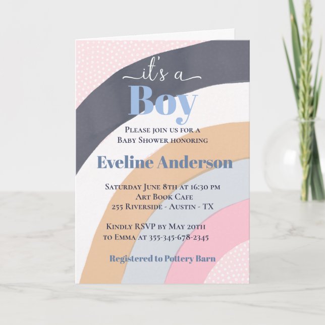 Cartes Pour Fêtes Annuelles Rainbow Boy (Devant)