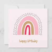 Rainbow Happy Birthday Card - Girl Card Birthday