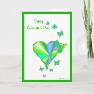 Cartes Pour Fêtes Annuelles Rainbow heart and Butterfly