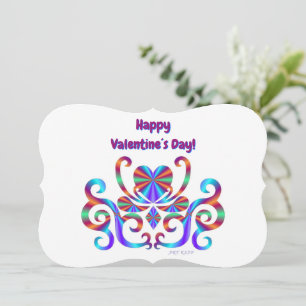 Cartes Pour Fêtes Annuelles Rainbow Heart et Lily