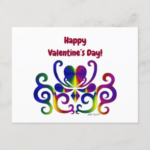 Cartes Pour Fêtes Annuelles Rainbow Heart et Lily