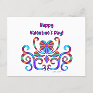 Cartes Pour Fêtes Annuelles Rainbow Heart et Lily