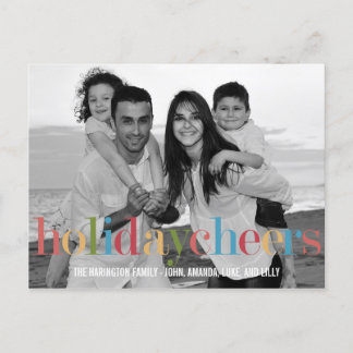 Cartes Pour Fêtes Annuelles RAINBOW Holiday Photo Cards Postcard