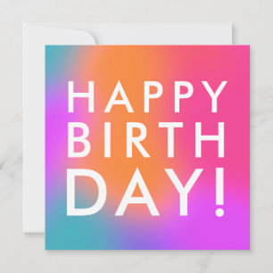 Cartes Pour Fêtes Annuelles Rainbow Joyeux Anniversaire Moderne Simple
