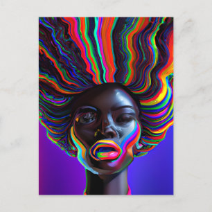 Cartes Pour Fêtes Annuelles Rainbow Melanin Queen Black Girl Magic Sista