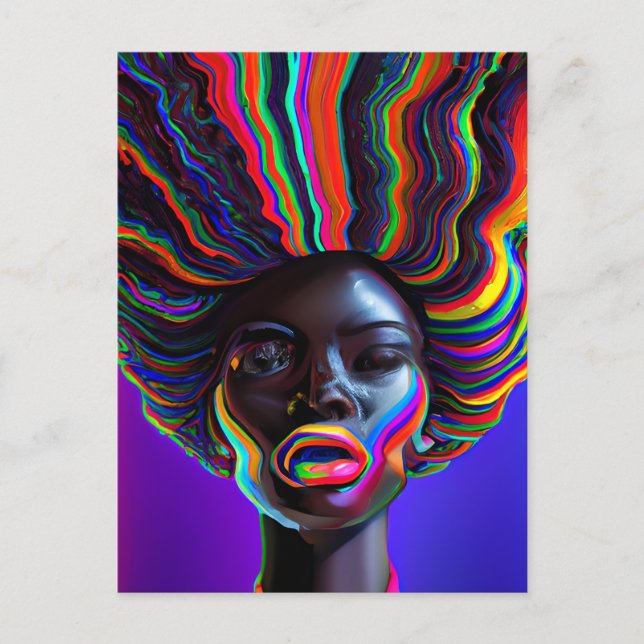 Cartes Pour Fêtes Annuelles Rainbow Melanin Queen Black Girl Magic Sista (Devant)