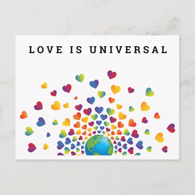 Cartes Pour Fêtes Annuelles Rainbow of Hearts Design (Devant)