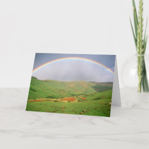 Cartes Pour Fêtes Annuelles Rainbow Over Hills, Eastern Cape, Afrique du Sud