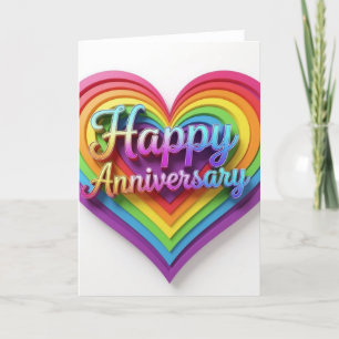 Cartes Pour Fêtes Annuelles Rainbow Pride Anniversaire Card, heureux anniversa