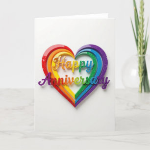 Cartes Pour Fêtes Annuelles Rainbow Pride Anniversaire Card, heureux anniversa