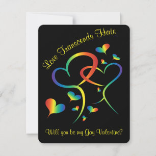 Cartes Pour Fêtes Annuelles Rainbow Pride Valentine