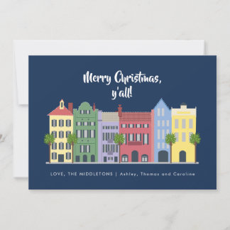 Cartes Pour Fêtes Annuelles Rainbow Row Charleston Noël
