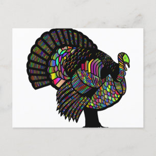 Cartes Pour Fêtes Annuelles Rainbow Turkey Holiday Card