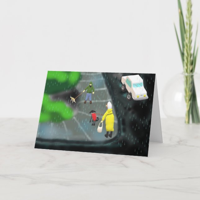 Cartes Pour Fêtes Annuelles Rainy Day (Devant)