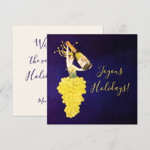 Cartes Pour Fêtes Annuelles Raisins de Champagne