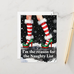 Cartes Pour Fêtes Annuelles Raison festive pour les jambes sur la liste des vi