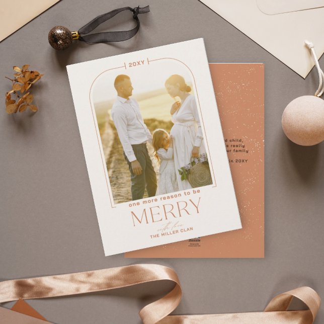 Cartes Pour Fêtes Annuelles Raison Joyeux rouille vacances Grossesse Faire-par (Créateur téléchargé)