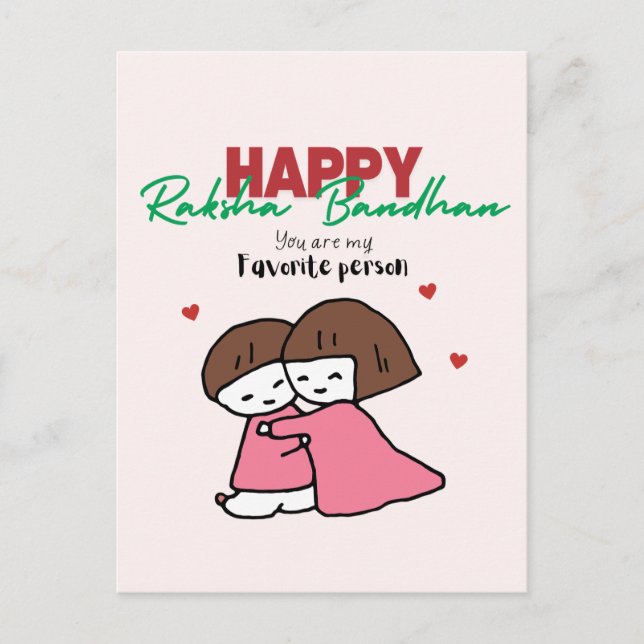 Cartes Pour Fêtes Annuelles Raksha Bandhan (Devant)