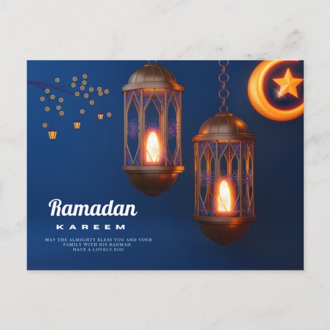 Cartes Pour Fêtes Annuelles Ramadan Kareem (Devant)