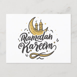 Cartes Pour Fêtes Annuelles Ramadan Kareem Crescent Moon aperçu Jeûne