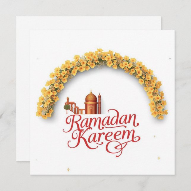 Cartes Pour Fêtes Annuelles Ramadan Kareem Personliazed holiday  Card (Devant / Derrière)