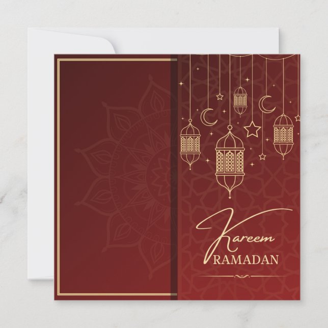 Cartes Pour Fêtes Annuelles ramadan kareem ramadan souhaite (Devant)