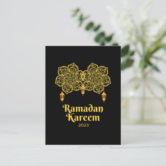 Cartes Pour Fêtes Annuelles Ramadan Kareem Signification - Aïd Moubarak 2023 (Debout devant)