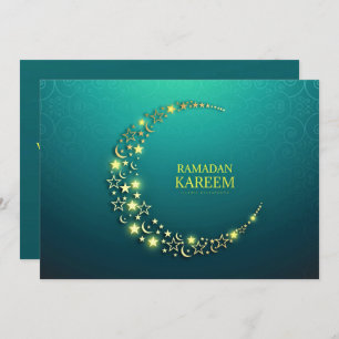 Cartes Pour Fêtes Annuelles Ramadan Kareem Starry Gold Crescent