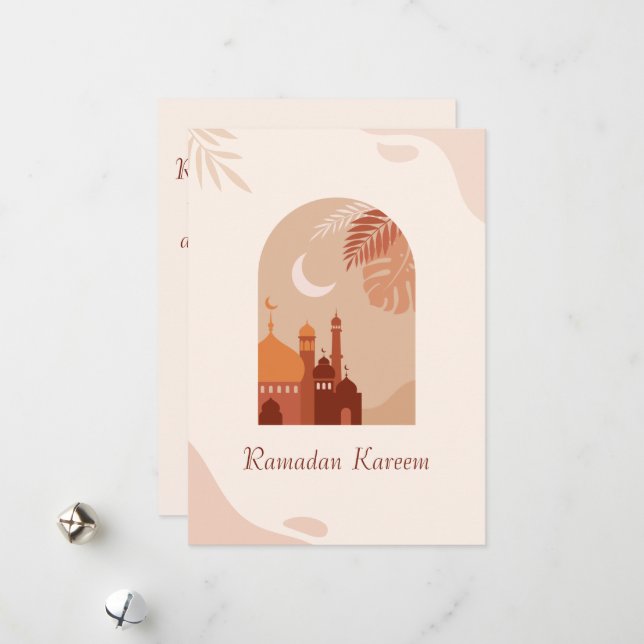 Cartes Pour Fêtes Annuelles Ramadan Karim  (Devant/Arrière en situation)