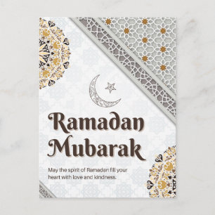 Cartes Pour Fêtes Annuelles Ramadan Moubarak Mandala Croissant Art