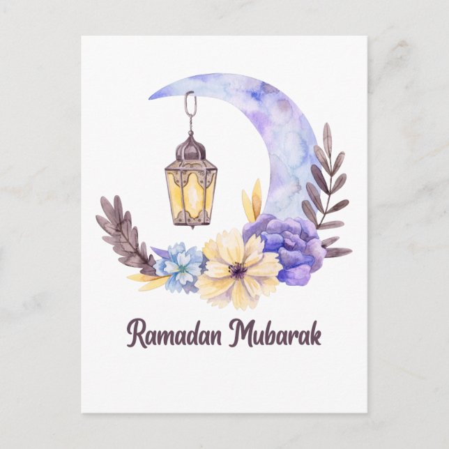 Cartes Pour Fêtes Annuelles Ramadan Moubarak | Ramadan Kareem (Devant)