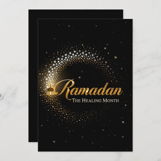 Cartes Pour Fêtes Annuelles Ramadan MubaraK Personalized Holiday  Card (Devant / Derrière)